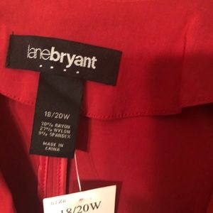 Lane Bryant  red jacket and matching skirt
